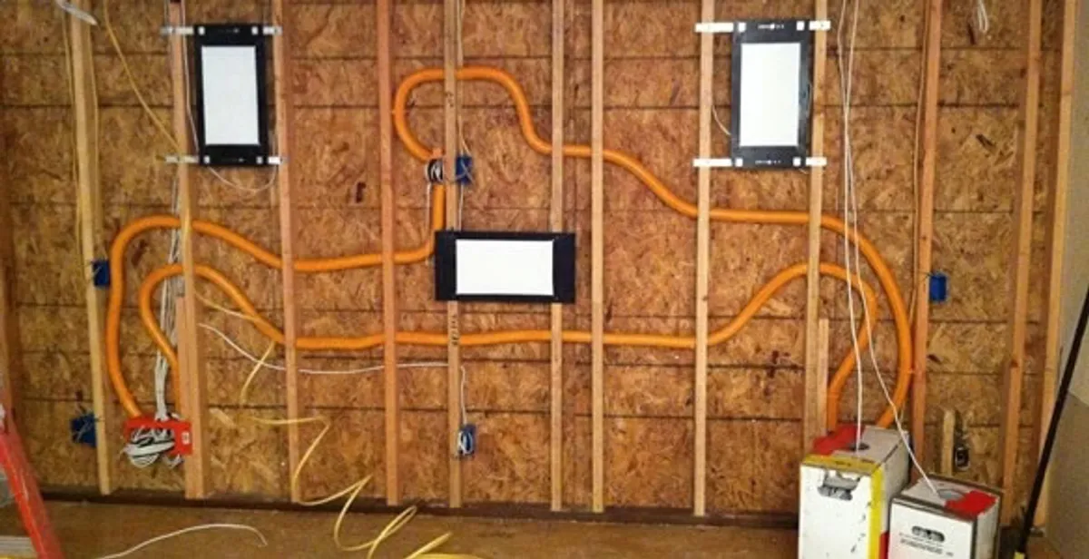 new construction wiring project displaying complete electrical system layout installed by professionals in Dallas, TX